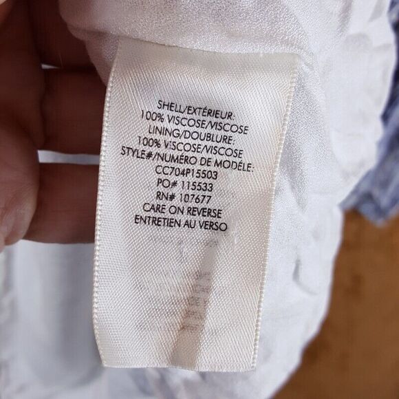 ALICE OLIVIA Womens Dress Size 0 Blue Pullover Mini Cold Shoulder Palace Paisley - Picture 6 of 9